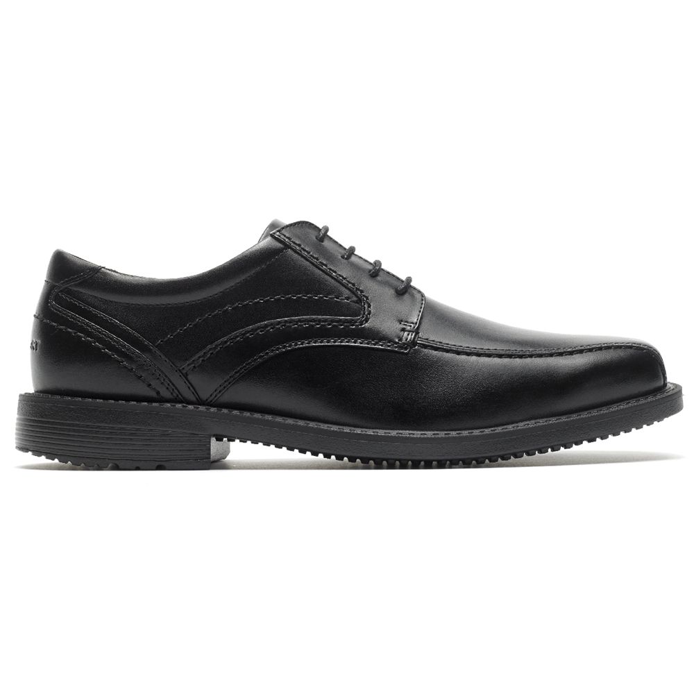 Rockport Canada Style Leader 2 Bike Toe - Mens Oxfords Black (CDL945301)